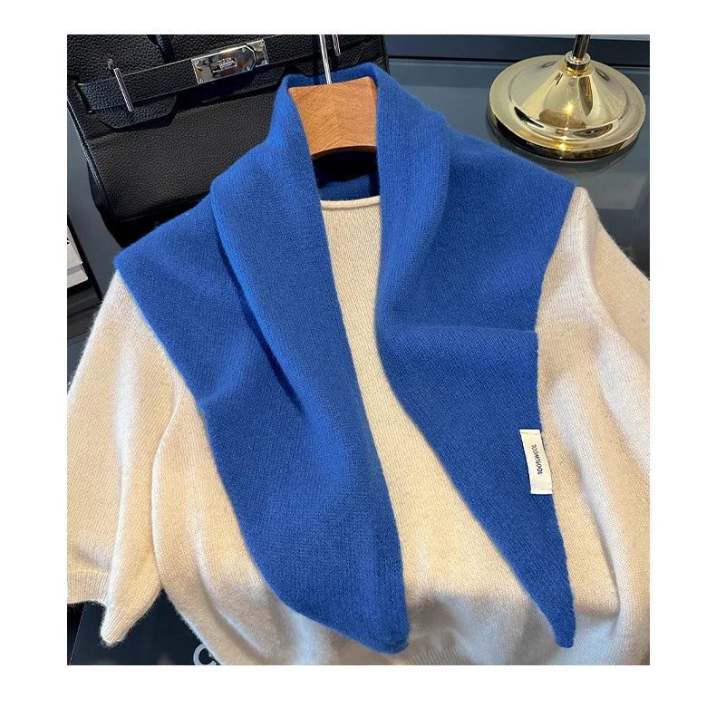 100% Wool Winter Scarf for Women Long Warm Cashmere Feel Shawl Wrap Solid Pashmina Hijab Head Scarf