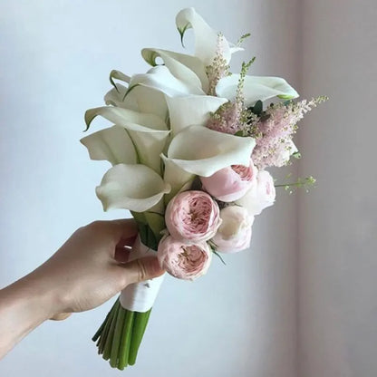 5/10/15/20pcs Real Touch Calla Lily Artificial Flowers – Realistic Faux Calla Lily Bouquet for Wedding Bridal Arrangements, Home Décor & Floral Decoration