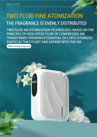 Diffuseur d'arômes – Machine à parfum couvrant 200 m³, diffuseur de parfum intelligent avec contrôle via application Bluetooth, distributeur d'huiles essentielles pour la maison, le bureau et la purification de l'air intérieur