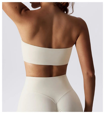 Women’s Strapless Sports Bra – Quick-Dry Tube Top Fitness Yoga Gym Chest Wrap Activewear