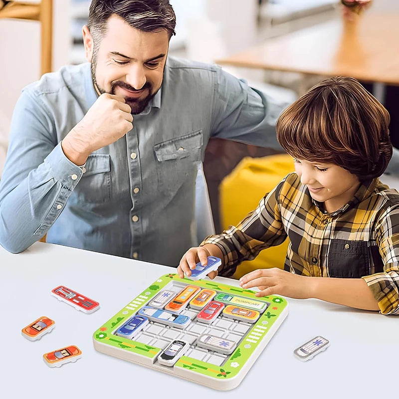 Juego de Laberinto de Estacionamiento para Niños – Juguete Educativo de Lógica con Vehículos Móviles, Tablero de Laberinto de Tráfico, Actividad de Entrenamiento de Concentración, Regalo de Aprendizaje Montessori para Niños