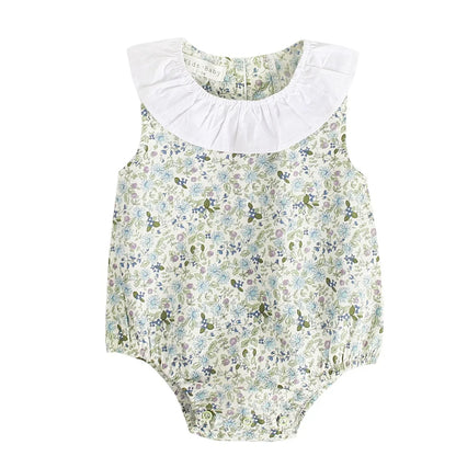 Sanlutoz Body de algodón de verano para bebé – Pelele sin mangas a cuadros de princesa para recién nacidas y bebés pequeñas