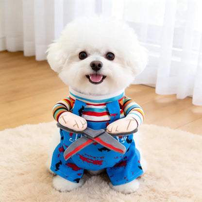 Funny Halloween Pet Transformation Costume – Cute Costume Outfit for Small Dogs & Cats, Creative Pet Clothing for Halloween Parties & Dress-Up
