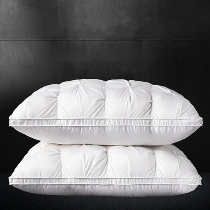 Almohada de Hotel de 5 Estrellas – Almohada Suave Tridimensional de Color Sólido, Cómoda Almohada de Cama de Tela Lavada para el Hogar, Dormitorio y Ropa de Cama de Hotel de Lujo