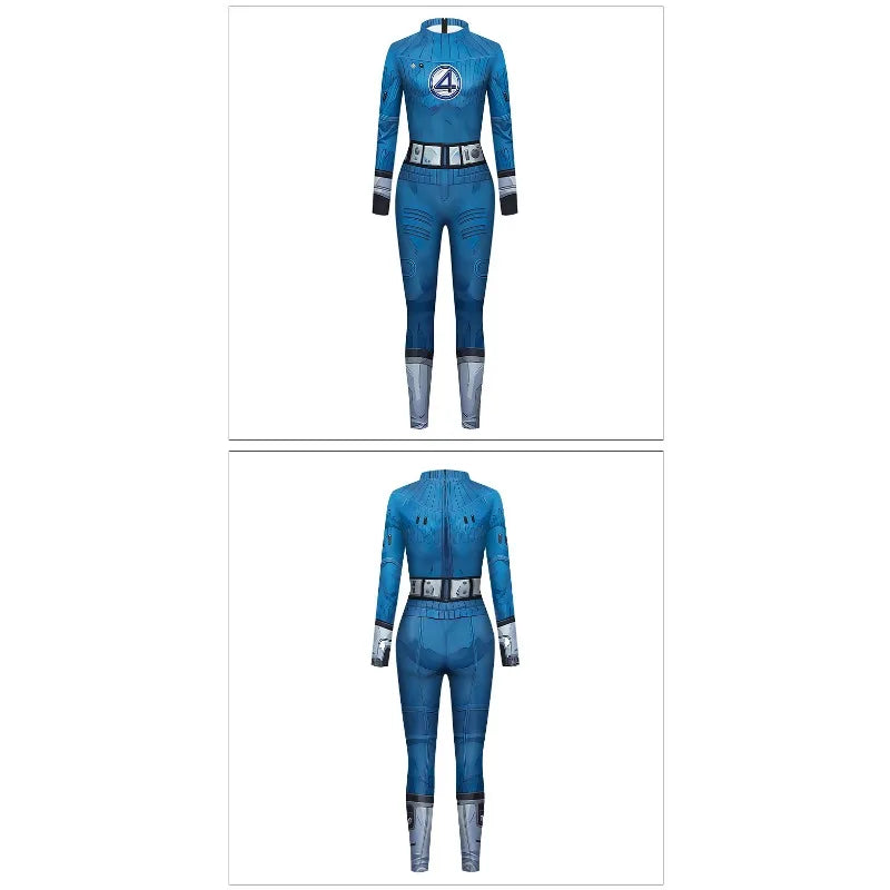 Fantastic Four Cosplay Bodysuit – Susan / Reed Richards Zentai Jumpsuit (Halloween Catsuit Costume)
