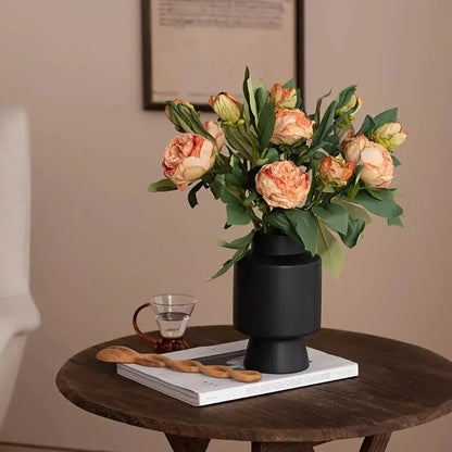Bouquet de pivoines artificielles – Composition florale artificielle pour la décoration de la maison, du salon et de la table
