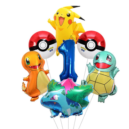 Cartoon Pikachu Shaped Foil Balloons – Aluminum Film Balloons for Indoor & Outdoor Party Decorations
