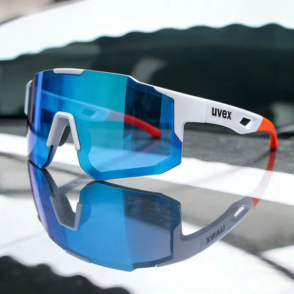 Aero Cycling Sunglasses – Men's & Women's Sports Eyewear for Road Biking, Mountain Bike Racing & Outdoor Cycling, Protective Case Included