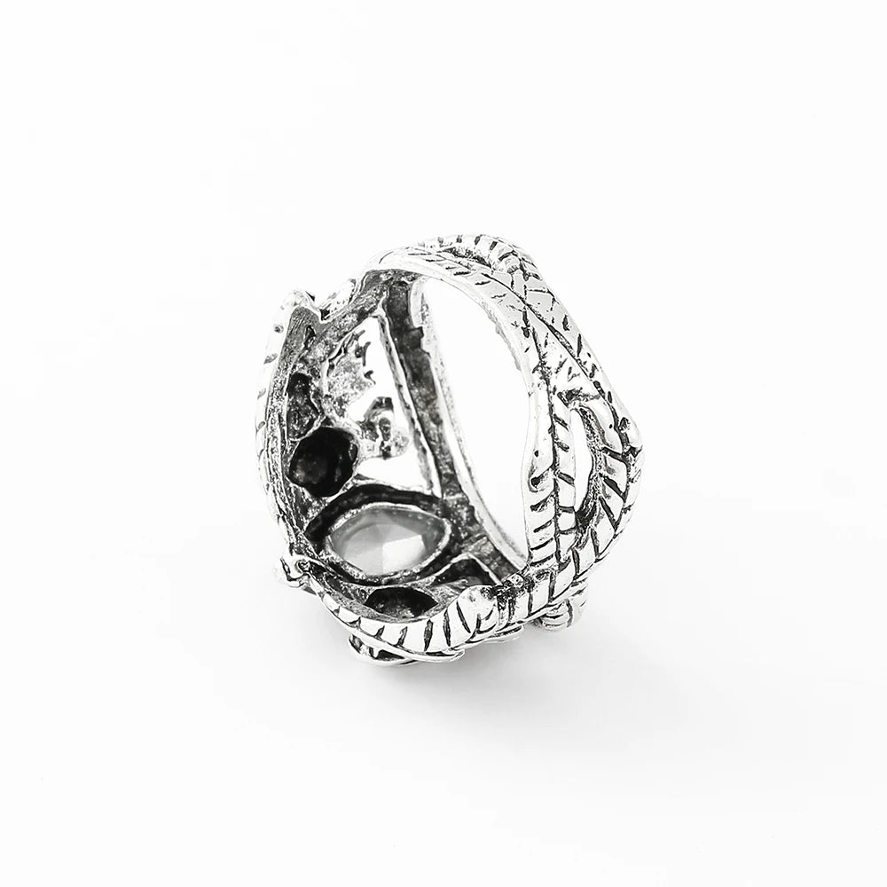 Ring of Barahir Inspired Green Crystal Ring – Vintage Gondor Fantasy Cosplay Ring for Men | Medieval Jewelry Gift