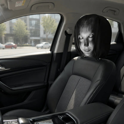 2026 Halloween Car Headrest Covers – Funny Cartoon Seat Headrest Protectors for Front Car Seats, Spooky Auto Interior Decoration