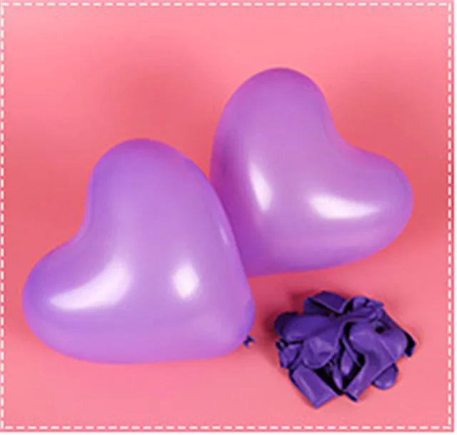12-Inch Heart Balloons – Love Helium Balloons for Weddings, Birthdays, Valentine's & Party Decor