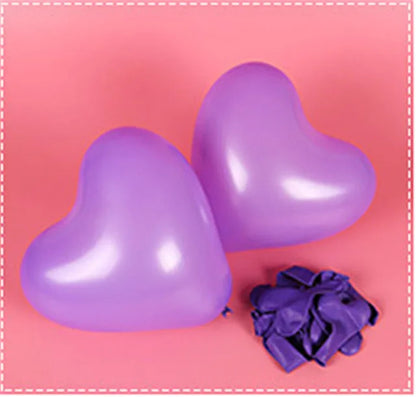 12-Inch Heart Balloons – Love Helium Balloons for Weddings, Birthdays, Valentine's & Party Decor