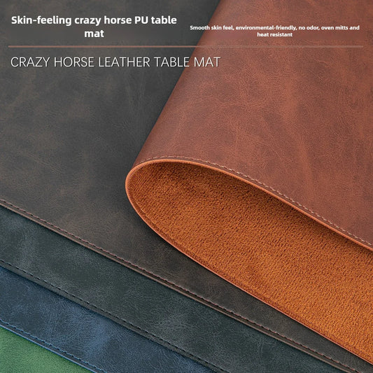 Alfombrilla de escritorio de cuero de PU impermeable - Alfombrilla de ratón grande antideslizante y protector de escritorio para teclado para computadora portátil, oficina y juegos