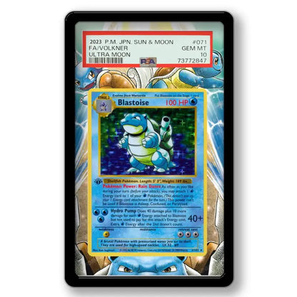 Pokémon Extended Art Card Display Case – Charizard & Venusaur PSA Acrylic Display Stand for Trading Card Collections
