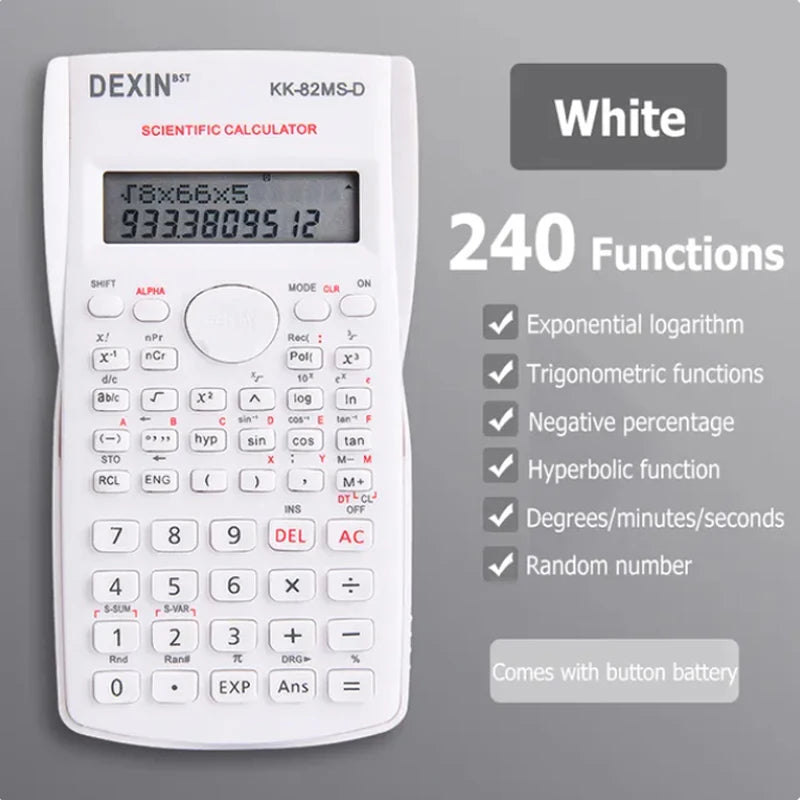 Portable Scientific Calculator – Dual-Row Display Multifunction Calculator for School, Office & Everyday Use
