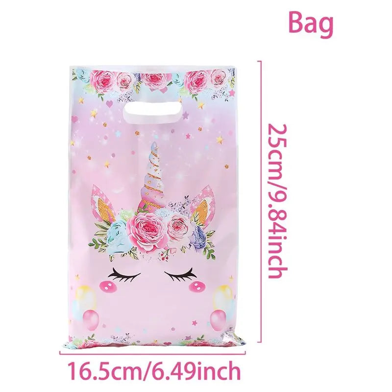 10/25/50 unidades Bolsas de Regalo de Unicornio para Dulces – Lindas Bolsas de Mano para Recuerdos de Fiesta, Decoraciones de Cumpleaños, Baby Showers, Regalos para Niños y Artículos de Celebración