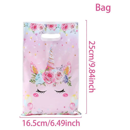 10/25/50 unidades Bolsas de Regalo de Unicornio para Dulces – Lindas Bolsas de Mano para Recuerdos de Fiesta, Decoraciones de Cumpleaños, Baby Showers, Regalos para Niños y Artículos de Celebración