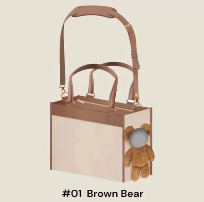 Cute Plush Pet Carrier Bag – Lightweight Breathable Head-Out Pet Travel Bag with Large Capacity, Portable Carrying Bag for Cats & Small Dogs