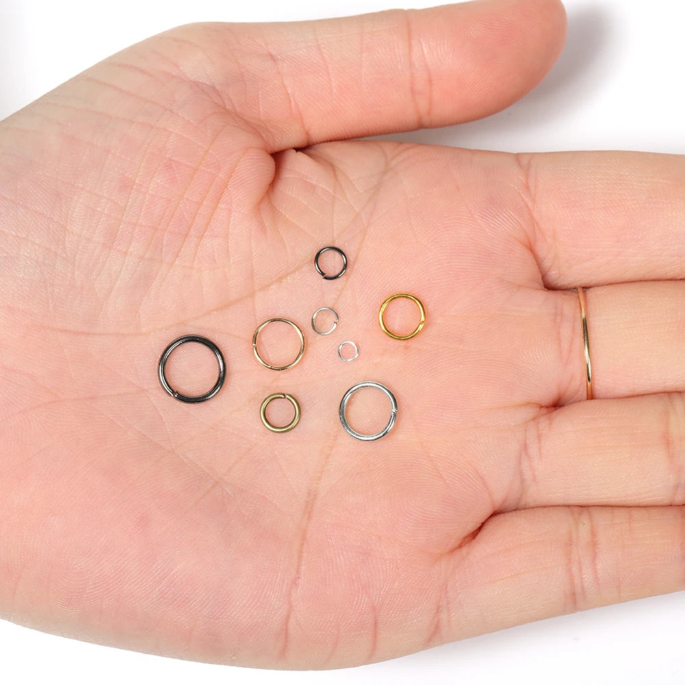 200-Piece Open Jump Rings Connectors Set – Metal Split Rings for DIY Necklaces, Bracelets, Earrings, Pendants & Jewelry Making Crafts