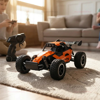 Camión Monstruo RC 4x4 a Escala 1:16, 20 KM/H, Coche Teledirigido con Carrocería de Aleación, Faros LED y Juguete de Carreras Todoterreno de 2.4GHz para Niños