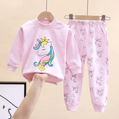Little Maven Kids' Cotton Clothing Set – Boys & Girls Christmas T-Shirt Top & Pants Outfit for Autumn & Winter, 2-Piece Children's Clothes