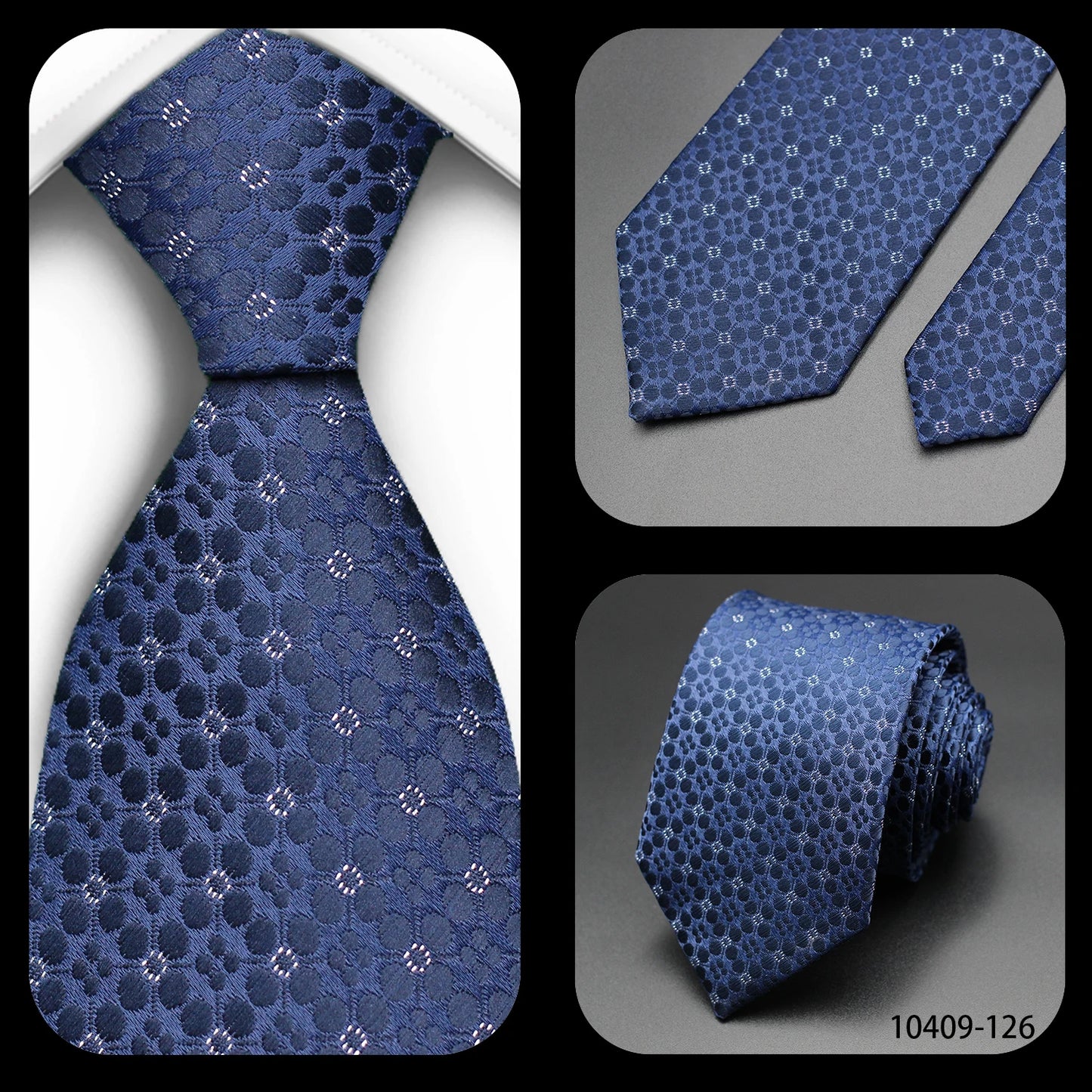 Corbata Floral de Puntos para Hombre – Corbata Casual de Moda Azul Roja Amarilla para Negocios, Bodas y Ocasiones Formales | Accesorio de Regalo