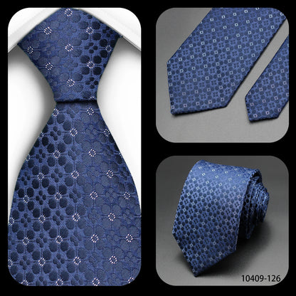 Corbata Floral de Puntos para Hombre – Corbata Casual de Moda Azul Roja Amarilla para Negocios, Bodas y Ocasiones Formales | Accesorio de Regalo