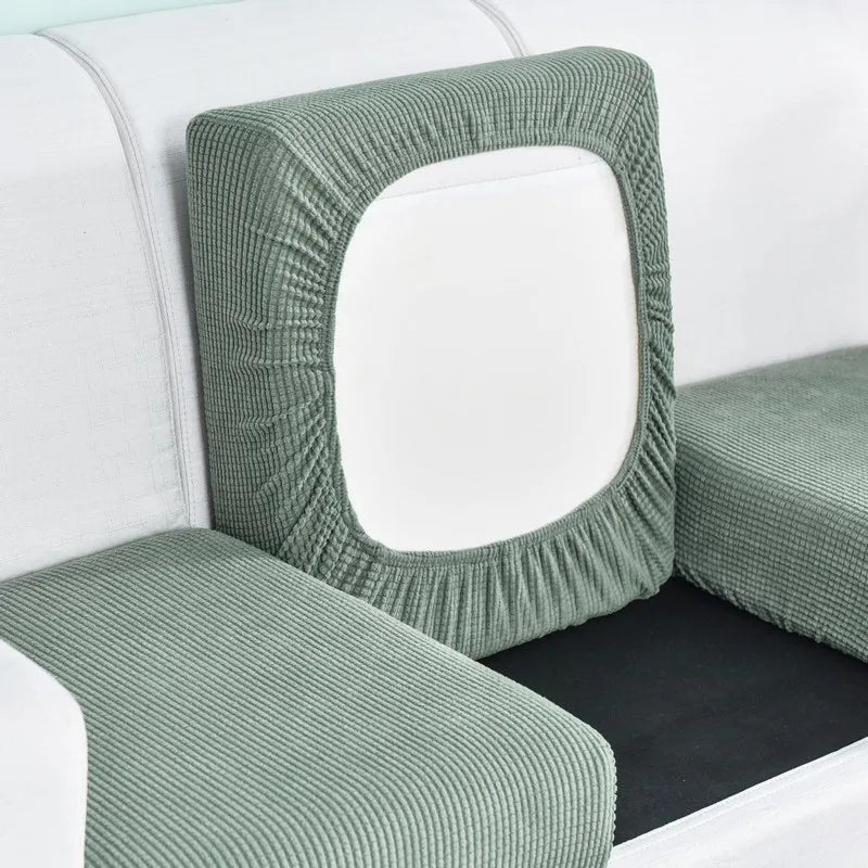 Polar Fleece Sofa Seat Cushion Cover – Stretch Furniture Protector for Pets, Kids & Living Room