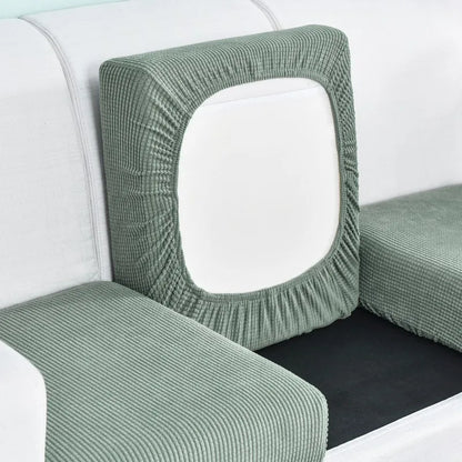 Polar Fleece Sofa Seat Cushion Cover – Stretch Furniture Protector for Pets, Kids & Living Room