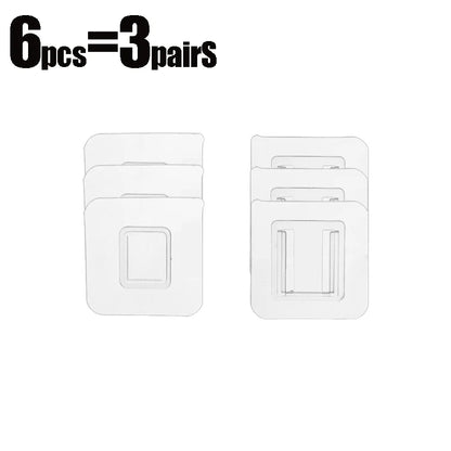 40-Piece Clear Self-Adhesive Wall Hooks – Transparent Traceless Hooks for Kitchen, Bathroom & Home Organization