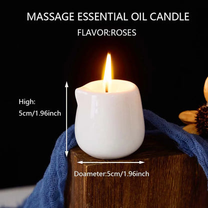 1PC Luxury Massage Oil Candle – Scented Aromatherapy Candle for Relaxation & Skin Moisturizing, Body Oil Candle for Spa & Self-Care
