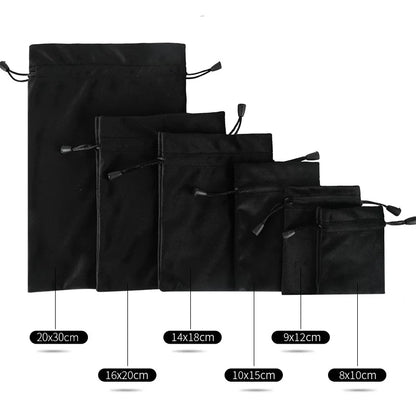 Bolsa de regalo de terciopelo con cordón - Suave, para joyas, bodas, Pascua y Año Nuevo, para envolver, para recuerdos de fiesta y pequeños regalos