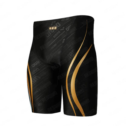 Men's Swim Jammers – Quick-Dry Elastic Swimming Trunks for Beach, Surfing, Diving & Athletic Training