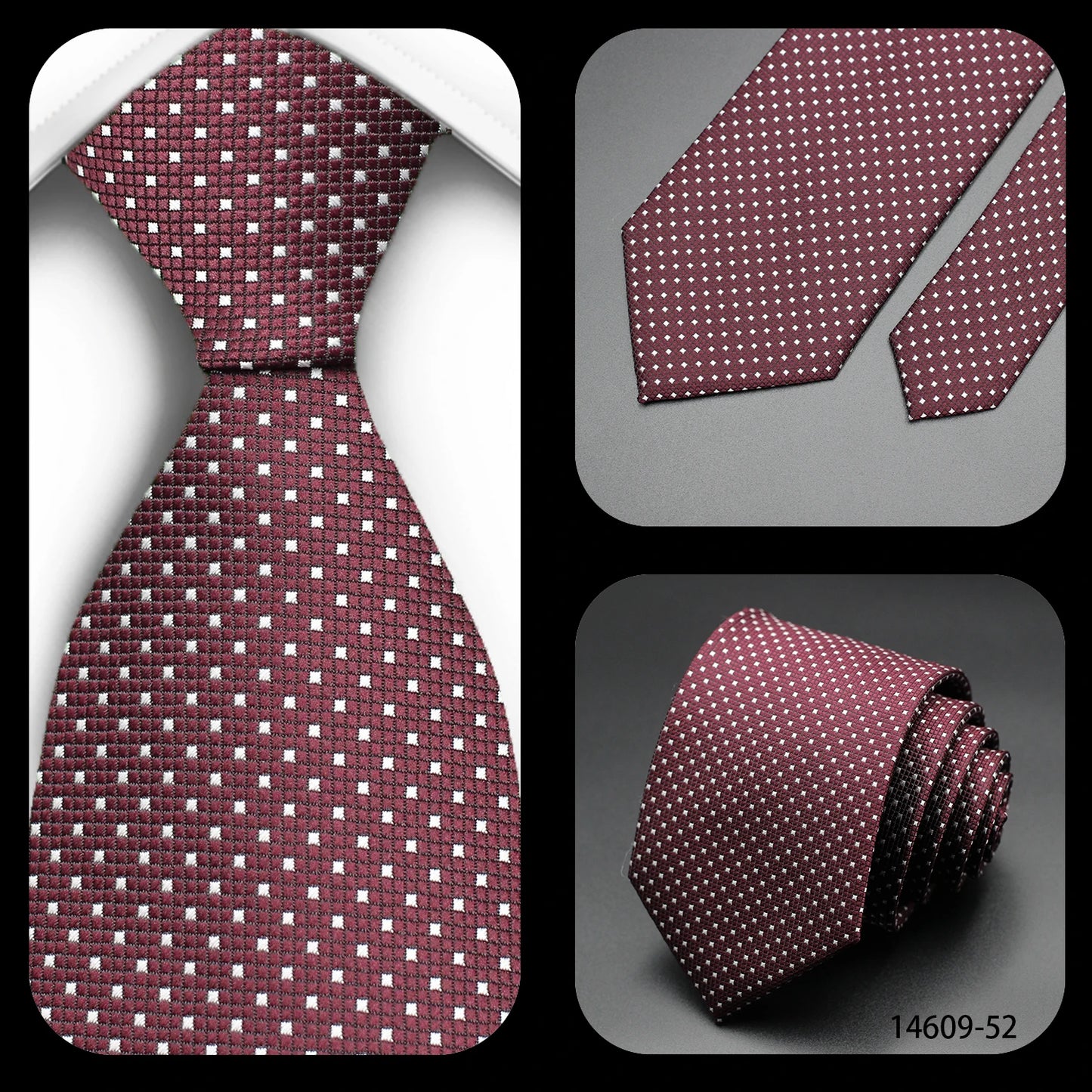 Corbata Floral de Puntos para Hombre – Corbata Casual de Moda Azul Roja Amarilla para Negocios, Bodas y Ocasiones Formales | Accesorio de Regalo