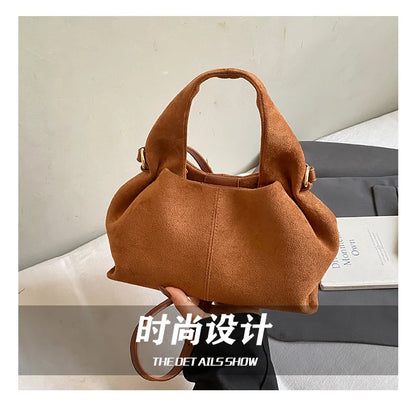 Sac à main bouffant français – Sac à bandoulière givré tendance avec fermoir magnétique, sac à main rétro en forme de nuage, sac à main tendance de style boîte à déjeuner pour femmes pour une utilisation décontractée et quotidienne