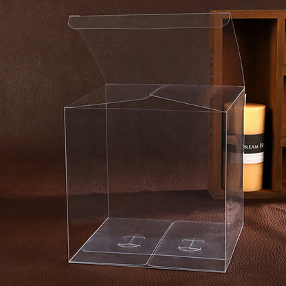 50 Boîtes cadeaux transparentes en PVC pour bougies, dragées, bonbons et emballages cadeaux de fête (5 × 5 × 5 cm)