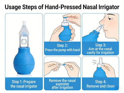 Aspirador Nasal de Silicona para Bebés – Limpiador Manual de Nariz para Lactantes y Niños Pequeños