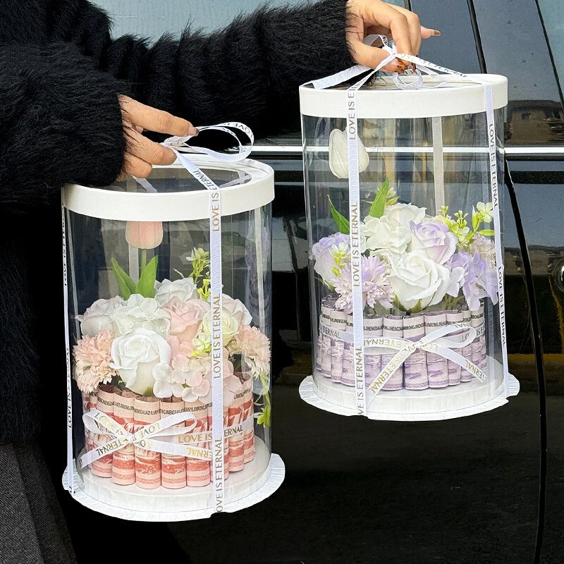Boîte Cadeau Transparente pour Gâteaux, pour Boulangeries, Desserts, Mariages, Anniversaires et Emballages de Fête