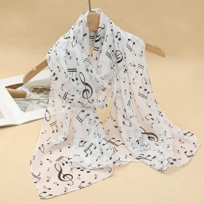 Women's Printed Chiffon Scarf Shawl – Lightweight Silk-Feel Long Wrap for Beach, Travel & Outdoor Wear, Fashion Headband Accessory