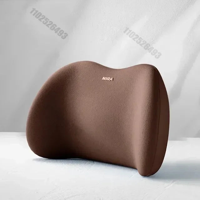Almohada Ergonómica de Soporte Lumbar de Espuma Viscoelástica para Asiento de Coche, Silla de Oficina, Sillón Reclinable y Cama – Cojín de Apoyo para Aliviar el Dolor de Espalda Baja
