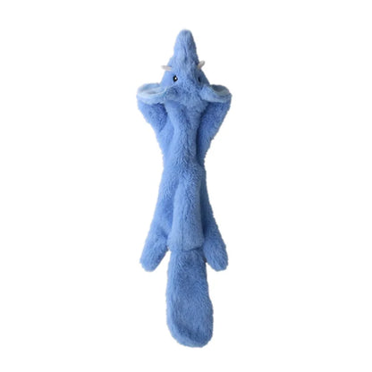Funny Stuffingless Dog Toy – Durable Plush Squeaky Chew Toy with Crinkle Sound for Interactive Play & Boredom Relief
