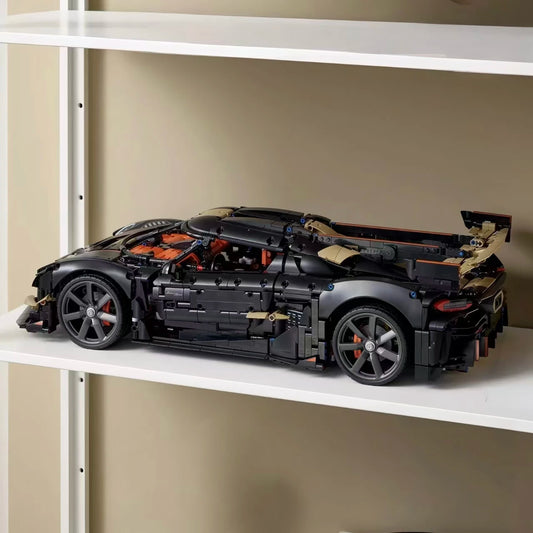 2026 High-Tech Racing Car Building Block Set – 4104-Piece Koeni Spear Megacar Supercar Model Kit, Display Ornament & Birthday Gift