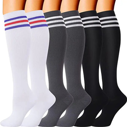 30mmHg Compression Socks for Men & Women – Knee High Support Stockings for Sports, Edema, Varicose Veins & Daily Wear