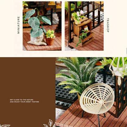 Wooden Dollhouse 3D Puzzle Kit – DIY Miniature Room Model with Furniture & LED Lights Home Decoration