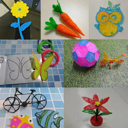 Lápiz 3D para niños – Lápiz de dibujo DIY recargable con juego de filamento PLA para manualidades creativas