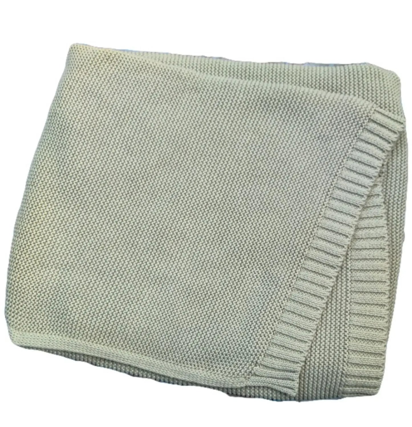 Personalized Baby Knitted Blanket – Custom Name Cotton Newborn Wrap for Winter Warmth & Comfort