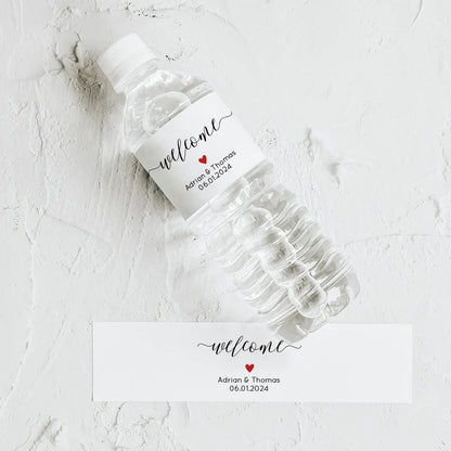 Personalized Wedding Water Bottle Labels – Custom Thank You Stickers for Bridal Shower, Birthday Party & Wedding Welcome Gifts | Event Decor