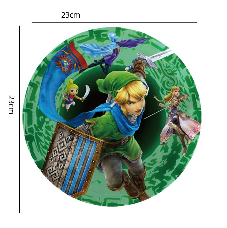 The Legend of Zelda Birthday Party Decorations Disposable Tableware Set – Cups, Plates & Napkins for Kids Birthday Party Supplies & Baby Shower Toys
