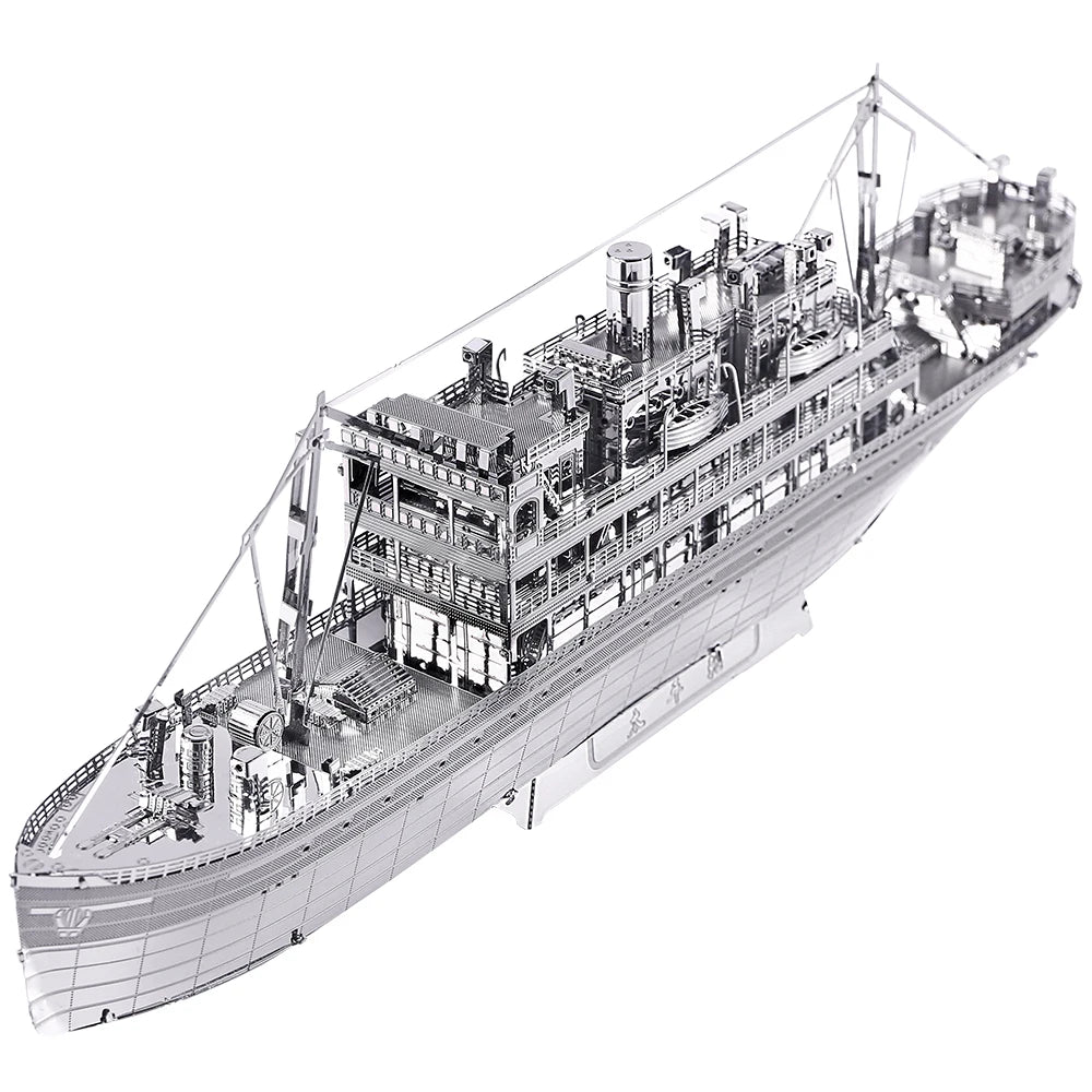 Piececool Kit de Modelo de Acorazado de Metal 3D – HMS Hood y Richelieu, Rompecabezas de Ensamblaje, Juguete Educativo para Adolescentes y Coleccionistas