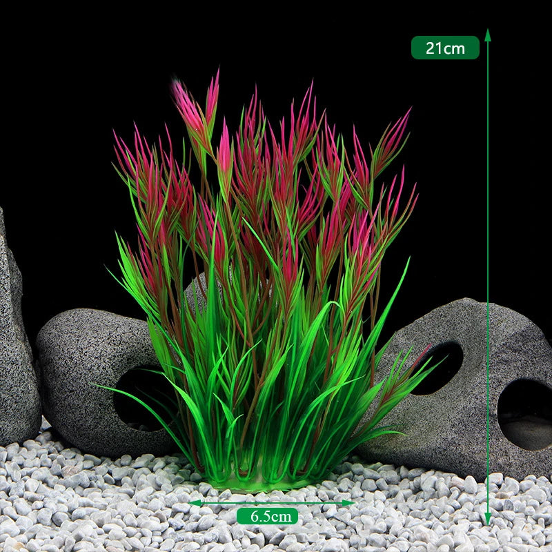 Artificial Aquarium Plants – Plastic Aquatic Underwater Plants for Fish Tank Decoration, Aquascaping & Aquarium Accessories
